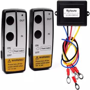 자동차 트럭 지프 ATV SUV 핸드셋 스위치 컨트롤러용 리이오토 12-24V 리커버리 무선 윈치 리모컨 키트