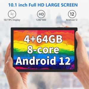 새로운 10.1인치 안드로이드 12 태블릿 UNISOC SC9863A 쿼드코어 CPU 4GB RAM 64GB ROM 듀얼 카메라 1280 X