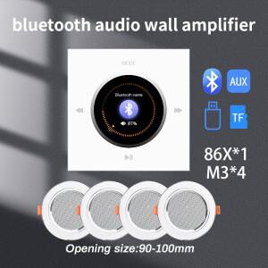 86  새 항목 hifi 전문 배경 음악 시스템 마운트 스테레오 패널 스피커 세트 벽 증폭기의 블루투스 미니