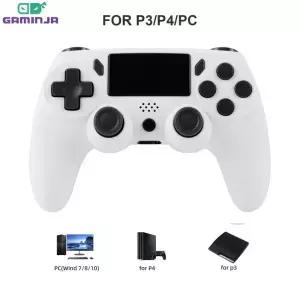 GAMINJA 무선 게임 패드 6축 자이로스코프 포함 PC 조이스틱 터치패드 PS4 이중 진동 다기능 컨트롤러