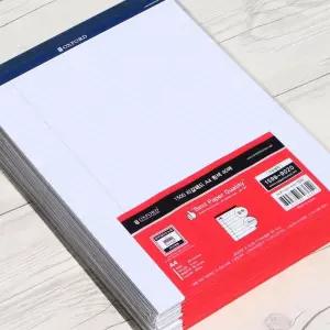 브랜빌 옥스포드 노트/리갈패드-화이트 A4 40매 10권 노트패드 문구반점 절취선 연습장 yhF3365