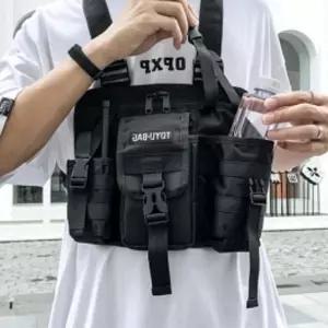 익스트림스포츠체스트백블랙앞으로매는조끼가방 크로스백 오토바이가슴가방 yh20524
