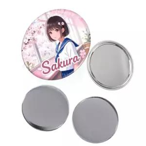 DIY 재료 거울 핀버튼 원형 메탈 제작 58MM 100개입 핀 DIY 58mm 버튼 핀뱃지 거울