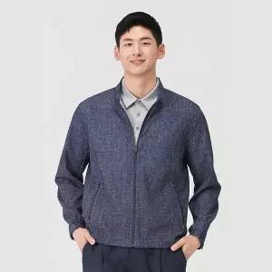 PAT 서커 프린트 블루종 점퍼_1L31302
