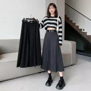 [keepick_킵픽] 모직 롱스커트 가을 겨울 하객룩 데일리 오피스룩