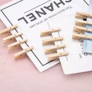 ( )원목집게 우드집게 사진 메모걸이 나무집게 세트 4.5cm