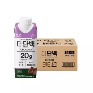 [하프클럽/기타]빙그레 더단백 초코맛 저당 단백질 음료 250ml 18팩