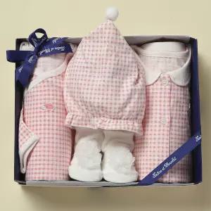 타티네 쇼콜라 엘체크배냇슈트+엘체크내의+모자+양말세트 TNOMNG03UP-SET 119595