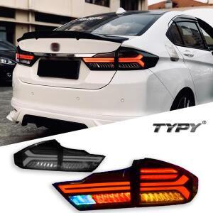 Honda City 미등 2014-2019 용 TYPY 자동차 조명 새로운 DRL 동적 회전 신호 LED 미등 자동차 액세서리로