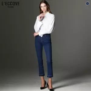 [레코브][레코브(LECCOVE)] 웨이브 딥 세미 데님 팬츠 (택가격49800원)