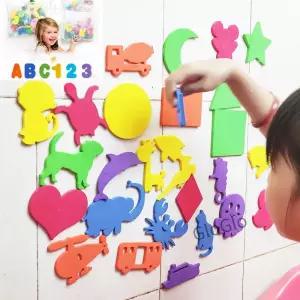 욕조 욕실 동물 영숫자 문자 퍼즐 BathToys EVA 교육 학습 거품 물고기 물 목욕 buble
