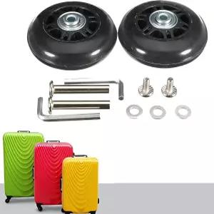 68X24mm 블랙 러기지 수트케이스 / ABEC 608zz 베어링이 장착된 인라인 아웃도어 스케이트 교체용 휠