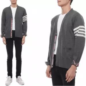 24SS 남성 사선 스트라이프 울 가디건 MKC002A Y1014 038 24S)