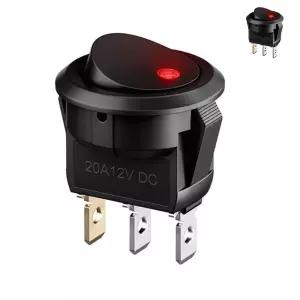 SPS006 원형 토글 온오프스위치 똑딱이 12V 24V 겸용 LED레드 DIY용품