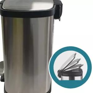 삼정795 무소음 사각 스텐 페달 휴지통 20L 다용도휴지통 LWE3CF79 스테인레스 쓰레기통