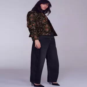 ZARA ZW 컬렉션 커브드 스트레이트 로우라이즈 진 - 블랙 9632/273/800
