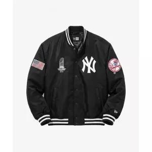 NEW ERA MLB 뉴욕 양키스 월드시리즈 챔피언스 재킷 블랙