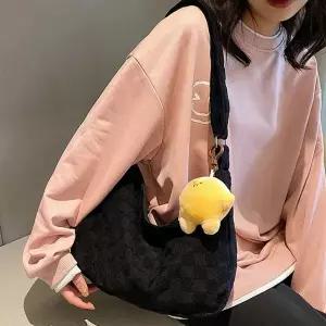 여성 귀여운 입체 바둑판 외출 데이트 숄더 크로스백