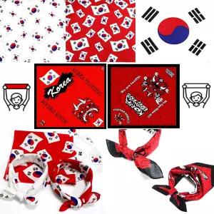 태극기손수건 응원손수건 붉은악마 두건 축구 스카프 우리나라태극기 대한민국