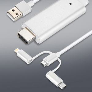 NS 840A MHL NEXT 모바일 미러링케이블 HDMI-5핀 C타입 8핀 3 in 1
