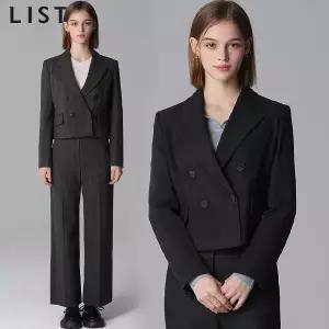 [리스트(LIST)] 더블 크롭 셋업 재킷 (택가격:338000원)