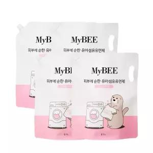 초핫딜 마이비 피부에순한 유아섬유유연제 리필(2.1L) 4팩 스위트터치향