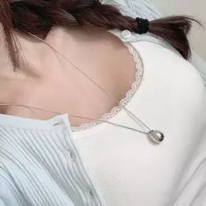 [텐바이텐]이즈 드롭 티타늄 스틸 롱 체인 목걸이 (26N004)