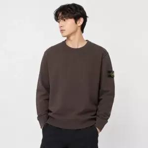 패션퍼스트위크스톤아일랜드 와펜로고 오가닉 코튼 플리스TC 남성 맨투맨 L1S156100060 S0051 V0