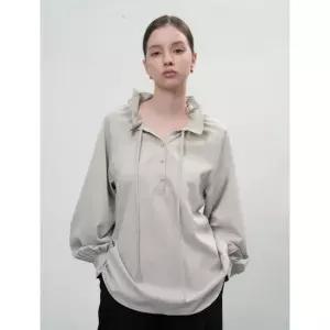 제너럴아이디어 WBE3L03504BE 남성 셔츠 옥스포드 루즈핏 프릴 카라 블라우스 [BEIGE] WBE3L03504 5297035