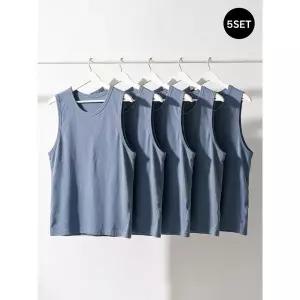 [제임스딘]JD 남성 코튼 이너 청회색 민소매 런닝 5PACK