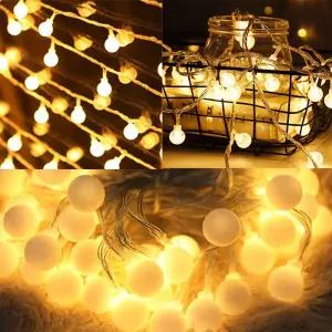 LED 앵두전구 40구 6m (건전지타입)방울 가랜드 트리 파티용 장식 띠전구 조명 크리스마스 볼전구 볼조명