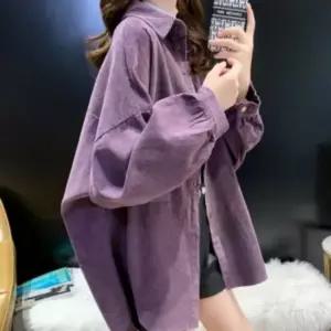 스터닝팩토리 걸스 스테디 루즈실루엣 골덴 와이셔츠골덴 캐주얼셔츠 브라우스 동절기 루즈핏 코듀로이