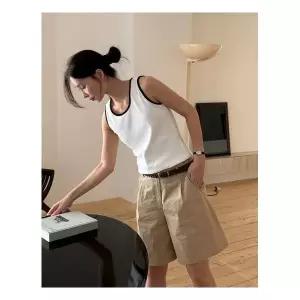 [헤지스레이디스]26SS 베이직 민소매 화이트 HSTS6BC37WT 131617