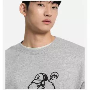 빈폴 멘 멘 빅사이즈 프린팅티 꾸안꾸 오버핏 스트라이프티 스웨트셔츠
