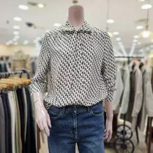 [BCBG]올앤선드리 지오 프린트 블라우스 A4W9B402_DG