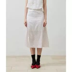 ARIKIM TINY DOT SLIT SKIRT / RED 2432772