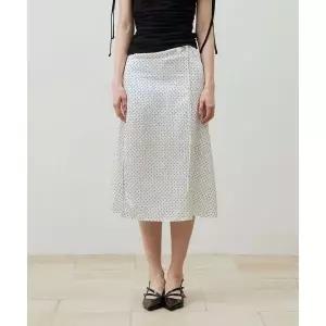 ARIKIM TINY DOT SLIT SKIRT / WHITE 2432711