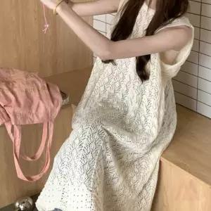 시스루 여름 롱 조끼 옆트임조끼 여자여름조끼 레이어드조끼