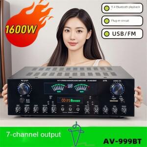 999BT 고출력 7스피커 서브우퍼 앰프 AC 220v 블루투스 푸시 기능 탑재 12인치 홈시어터 노래방 스테레오