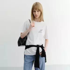 [던스트]UNISEX HEART D LOGO T-SHIRT OFF WHITEUDTS6B140OW