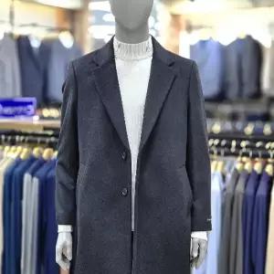 블랙 울케시미어 체스터 코트
