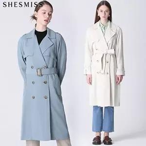 [쉬즈미스][쉬즈미스(SHESMISS)] 더블버튼 벨티드 스프링 트렌치코트 (택가격:318000원)
