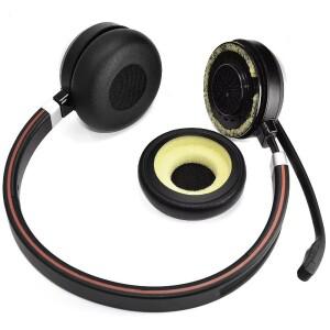 교체용 이어패드 Jabra Evolve 20 20se 30 30II 40 65 65용 가용 단백질 가죽 헤드폰 이어 쿠션