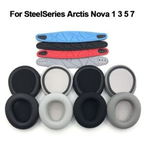 1쌍 교체 용 폼 이어 패드 베개 쿠션 커버 Steelseries Arctis Nova 3 5 7 게이밍 헤드폰 헤드셋