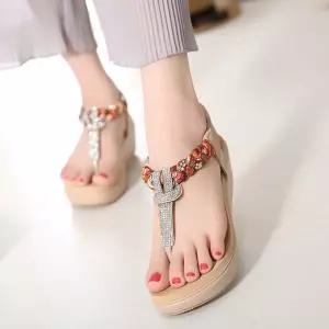 225-260mm 빅사이즈 쪼리 웨지힐 키높이 웨지샌들