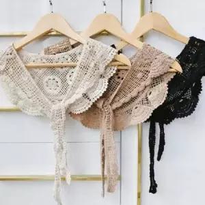 레이스 머플러 스카프 넥케이프 페이크카라 셔츠 넥카라 카라장식 스카프 페이크카라