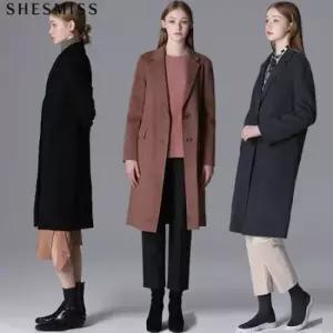 [쉬즈미스(SHESMISS)] 프리미엄 울소재 투 버튼 핸드메이드 롱 코트 (택가격 478000원)15604480588585