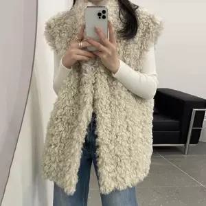 뽀글이 양털퍼조끼 오버핏 루즈핏 사이즈 후리스 여성조끼