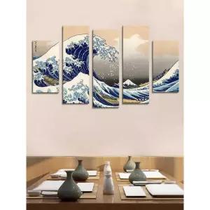 일본화 액자 일본 포스터 선술집 일식당 이자카야 파도 150x100cm