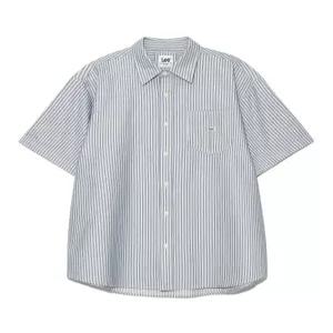 리 로코 포켓 옥스포드 반팔 셔츠 블루 LE2602SS01BL